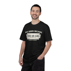 My SSBN Became Razor Blades Graphic Vintage Submarine Veteran Tee