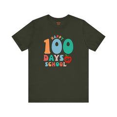 100 DAYS OF SCHOOL - Unisex Jersey Short Sleeve Tee | Elementary School Holiday, Gift For Her, Gift For Him, Teacher Shirt, Classroom Shirt