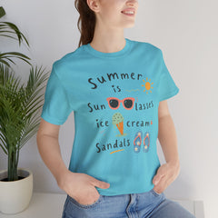 Summer Is — Graphic Tee (Sunglasses, Ice Cream & Sandals)