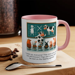 COW TIPPING Awareness - Accent Mugs | Cow Tipping Is Real, Bovine Humor. Gift For Him, Gift For Her, Farm Humor, Cow Fan Gift, Farm Animal