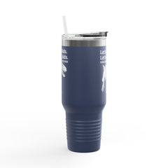 Funny Dinosaur Punctuation Saves Lives Insulated Travel Mug
