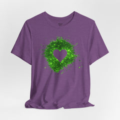 Galaxy Heart Tee — Purple or Green Splatter Heart T-Shirt