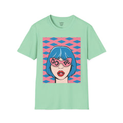 Dope Pop Art Girl Unisex Softstyle T-Shirt