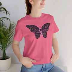 Butterfly Cancer Awareness and Survivor - Unisex Jersey Short Sleeve Tee