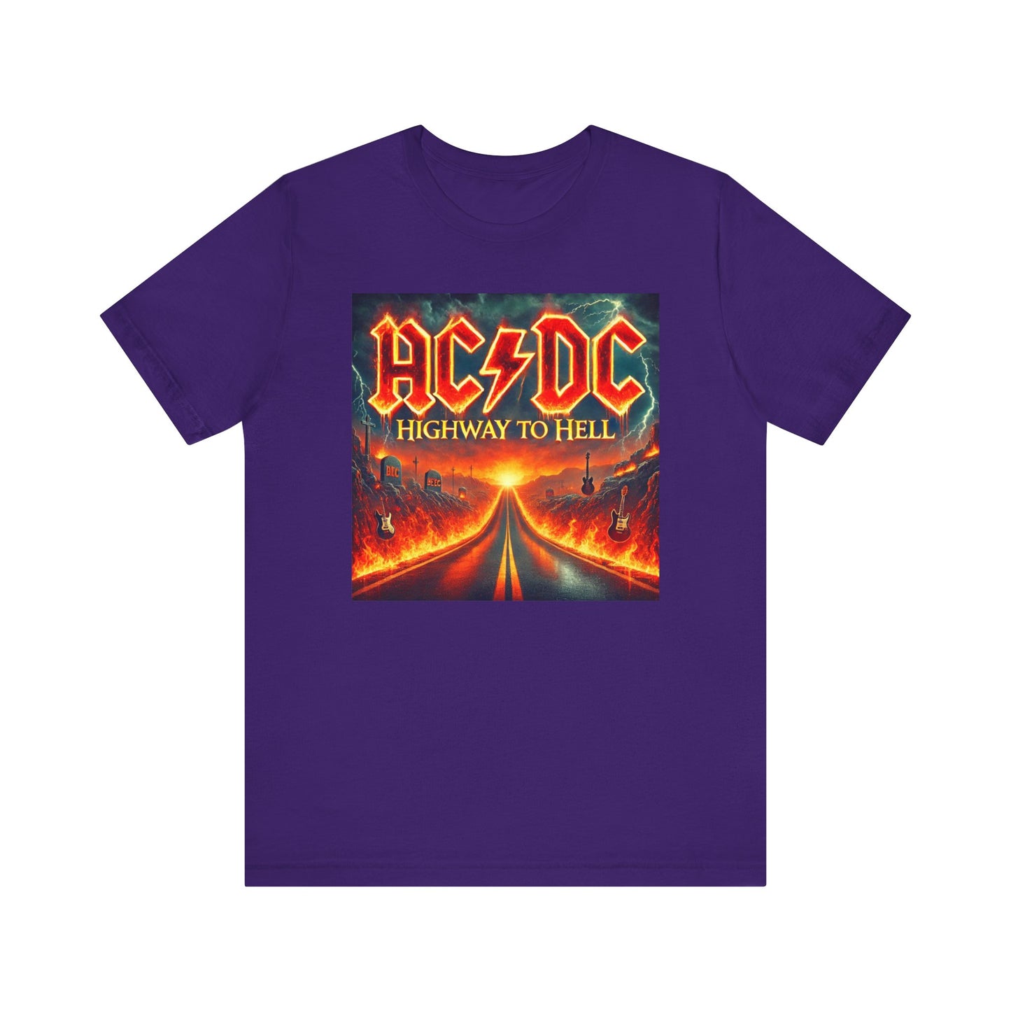 Inspired By AC DCs Highway To Hell - Graphic Unisex Jersey Short Sleeve Tee