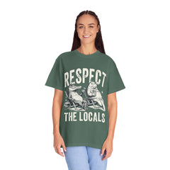 Alligator and Manatee Respect the Locals T-Shirt — Vintage Beach Vibes Graphic Tee