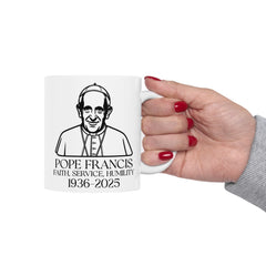 Pope Francis Ceramic Mug - Faith & Humility Design (11oz, 15oz)