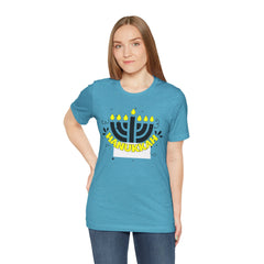Hanukkah Menorah - Unisex Jersey Short Sleeve Tee