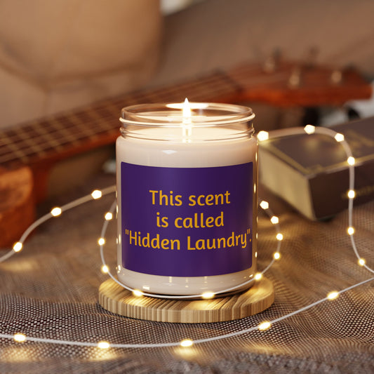 This scent is called 'Hidden Laundry'  - Scented Candle, 9oz