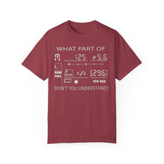 CAMERA DISPLAY, Graphic Unisex Garment-Dyed T-shirt