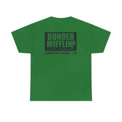 Nashua Unisex Heavy Cotton Tee - Retro Dunder Mifflin Design for Nostalgic Fans