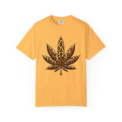 Vintage Leopard Cannabis Leaf T-shirt — Weed Lover Stoner Gift