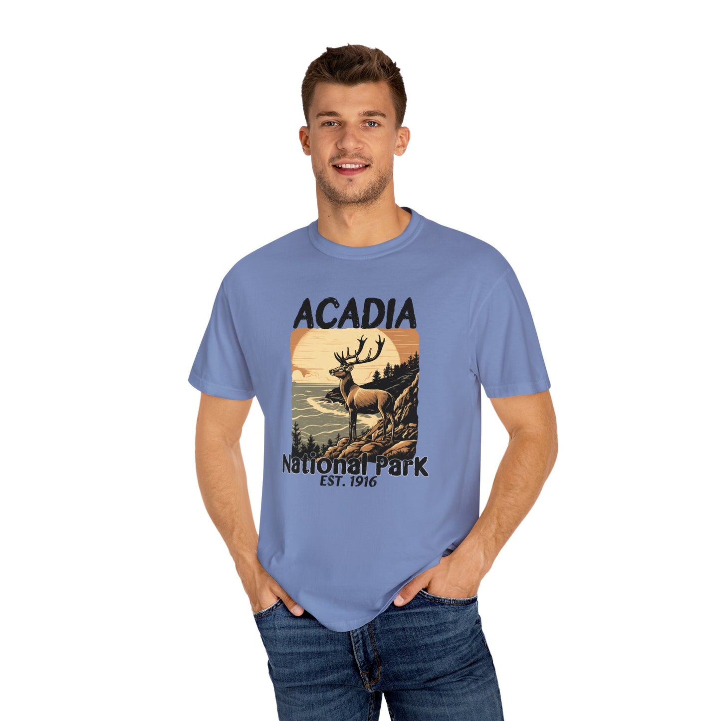 Arcadia National Park Graphic, Comfort Colors Soft Relaxed Fit Unisex Garment-Dyed T-shirt