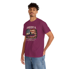 America 250th Submarine 125th Flag T-Shirt — Vintage USA Military Tee