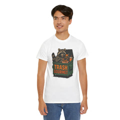 Trash Gourmet Unisex Heavy Cotton Tee, Funny Graphic T-Shirt, Quirky Casual Wear, Unique Gift for Food Lovers, Eco-Friendly Apparel