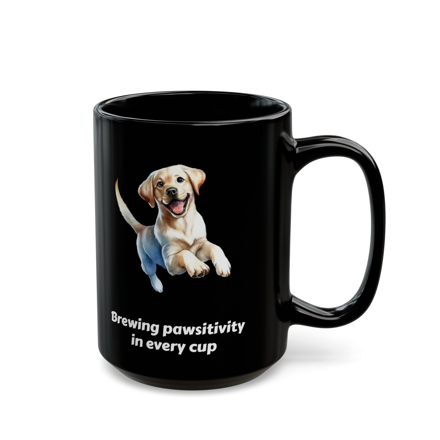 Golden Retriever Black Mug (11oz, 15oz), Brewing Pawsitivity In Every Cup