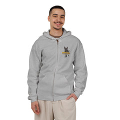Personalized with your dogs image Zip Hoodie — "My Therapist Has a Wet Nose" Graphic