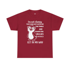 Clumsy Funny Penguin Graphic Tee | Unisex Heavy Cotton Tee | Great Gift for Animal Lovers, Birthdays, Casual Wear, Humorous Gifts, Everyday Style