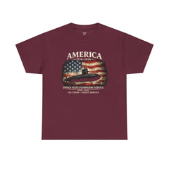 America 250th Submarine 125th Flag T-Shirt — Vintage USA Military Tee