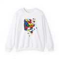 Cracked Rubik's Cube Unisex Heavy Blend™ Crewneck Sweatshirt