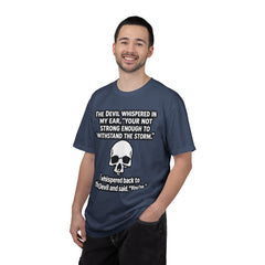 Funny Grammar Police - 'The Devil Whispered...' Skull Resilience Graphic Tee