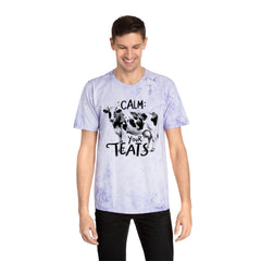 Calm Your Teats Cow Graphic Unisex Color Blast T-Shirt