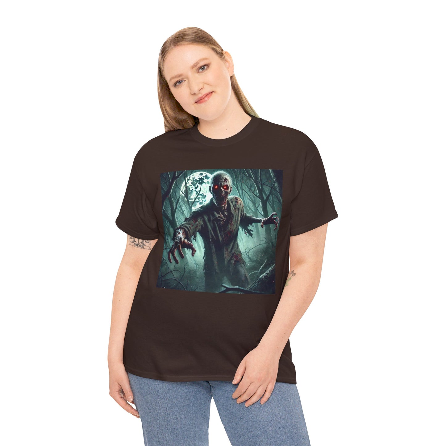 ZOMBIES WOODS! Graphic Unisex Heavy Cotton Tee