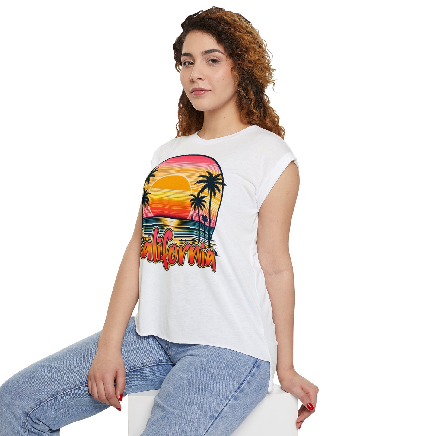 California Sunset Women's Tee: Adventure, Nature, Camping, Hiking Shirt