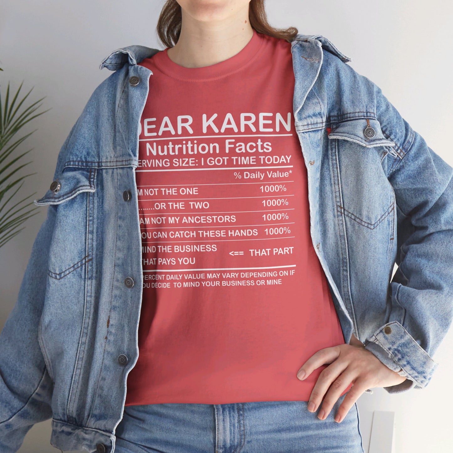 Karen Nutritional Facts Unisex Heavy Cotton Tee