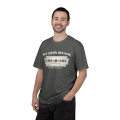 My SSBN Became Razor Blades Graphic Vintage Submarine Veteran Tee