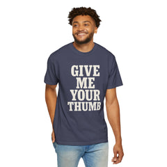 Two And A Half Men Inspired Graphic T-Shirt - Give Me Your Thumb Vintage Tee