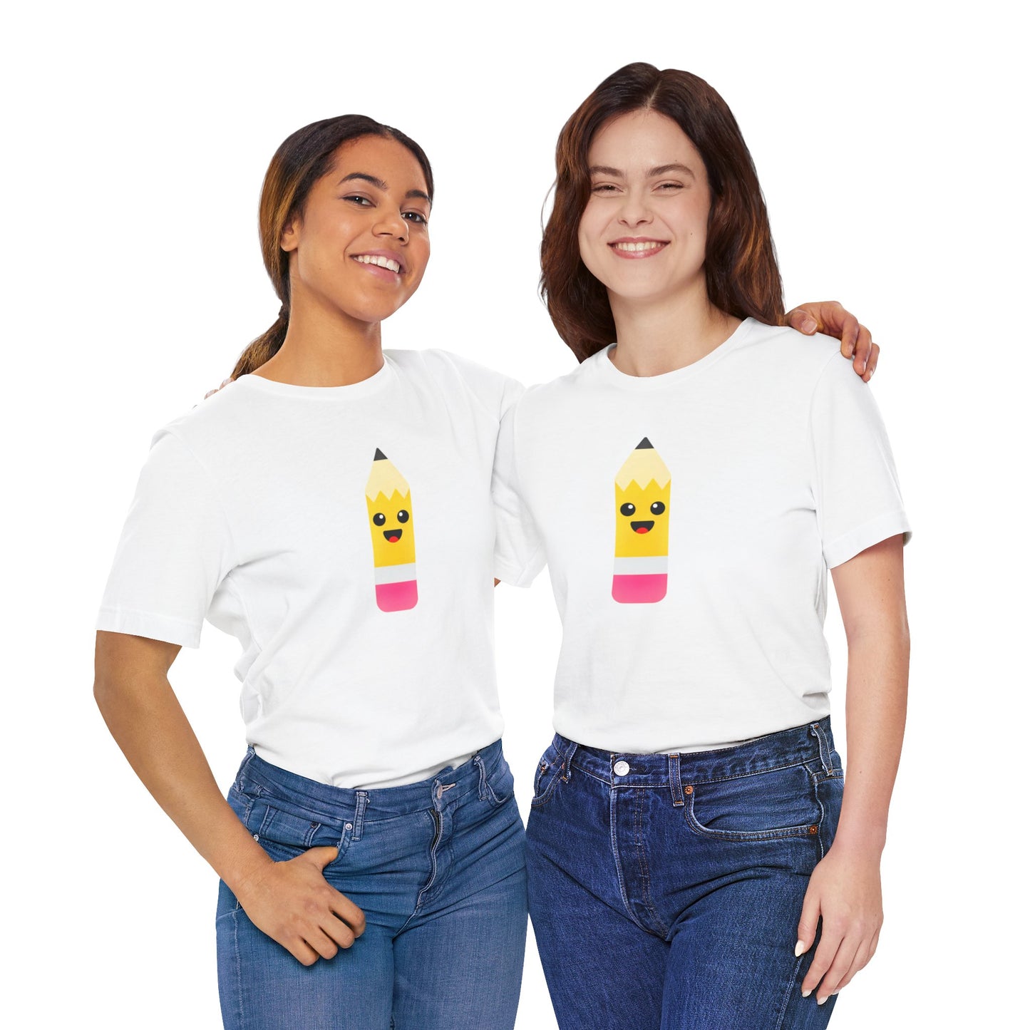 Emoji TEACHER PENCIL- Graphic Unisex Jersey Short Sleeve Tee