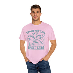 Support Local Street Cats, Retro Style Comfort Colors Shirt