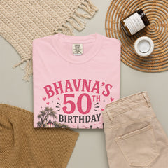 Bhavna Personalized 50th Birthday Girls Trip Savannah, Georgia T-Shirt