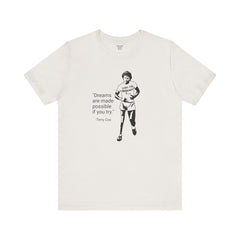 Terry Fox Inspirational Amputee Quote - Unisex Short Sleeve Tee,Amputee Awareness,Gift For Him,Gift For Her,Leg Amputee,Limb Loss Awareness