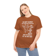 Clumsy Funny Goat Graphic Tee | Unisex Heavy Cotton Tee | Great Gift for Animal Lovers, Birthdays, Casual Wear, Humorous Gifts, Everyday Style