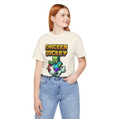 Video Game Chicken Jockey Tee - Unisex Short Sleeve T-Shirt