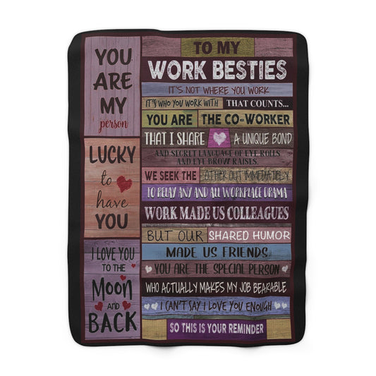 Work Wife Besties Sherpa Fleece Blanket