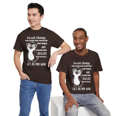 Clumsy Funny Penguin Graphic Tee | Unisex Heavy Cotton Tee | Great Gift for Animal Lovers, Birthdays, Casual Wear, Humorous Gifts, Everyday Style