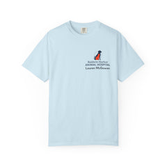 Lauren McGowan Front Logo Back Graphic Baldwin Harbor Animal Hospital "Who Let the Dogs Out?" Tee