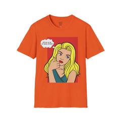 Call Me On My Cell Phone Unisex Softstyle T-Shirt  Pop Art Girl