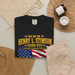 USS Henry L. Stimson SSBN-655 Submarine T-Shirt – 'The Price of Freedom Is Eternal Vigilance' Navy Tribute
