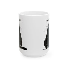 Some Coffee Please, Black Cat Graphic, Ceramic Mug, (11oz, 15oz)