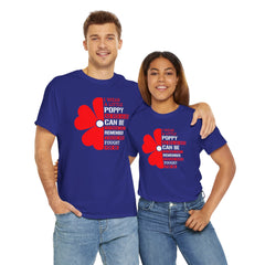Memorial Day Poppy Tee, For Those Who Fought For Me, Unisex Cotton Tee