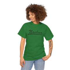 Nashua Unisex Heavy Cotton Tee - Retro Dunder Mifflin Design for Nostalgic Fans