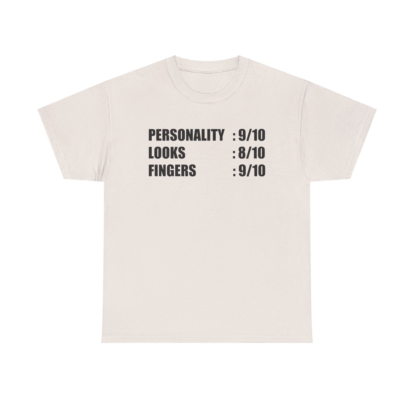 Personality, Looks, Fingers Count - Unisex Heavy Cotton Tee / Prosthetic Humor / One Leg / One Arm / Missing Fingers