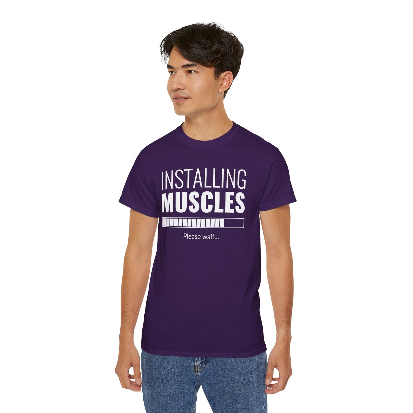 Installing Muscles Please wait, Graphic Unisex Ultra Cotton Tee