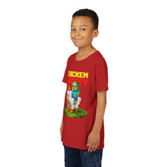 Youth Chicken Jockey Tee - Fun Gamer T-Shirt for Kids