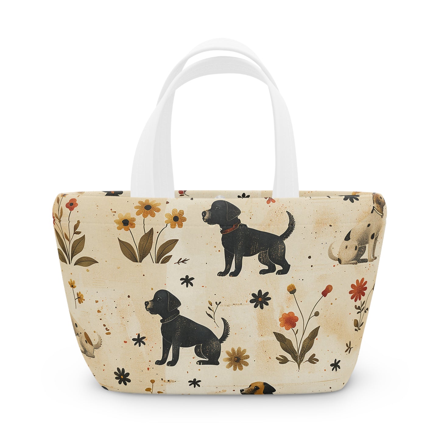 Flowers And Dogs - Lunch Bag