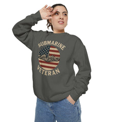 Vintage Submarine Veteran Sweatshirt, Unisex Crewneck, Comfortable Casual Wear, Perfect Gift for Veterans, Military Appreciation